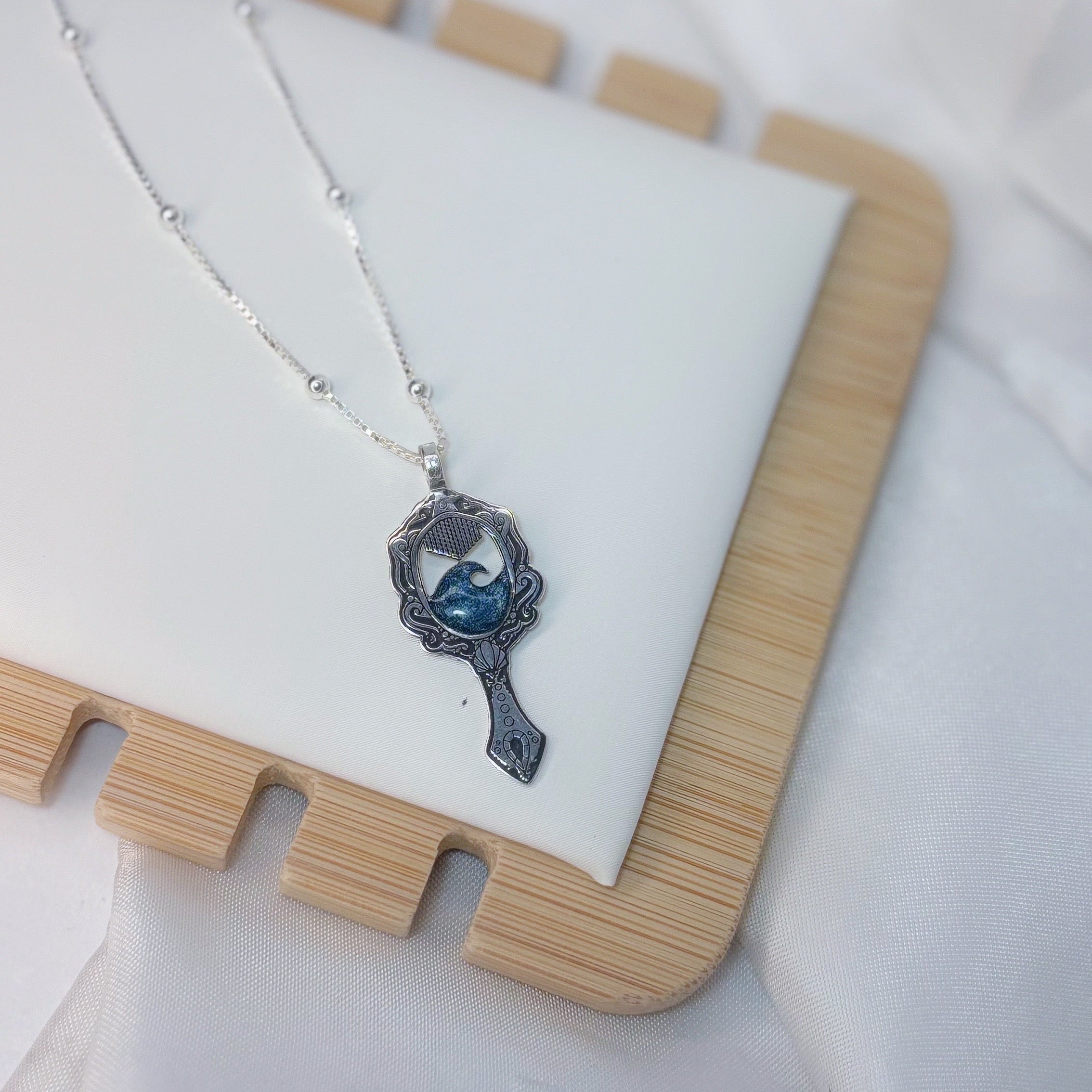 Colar espelho do mar prata 925