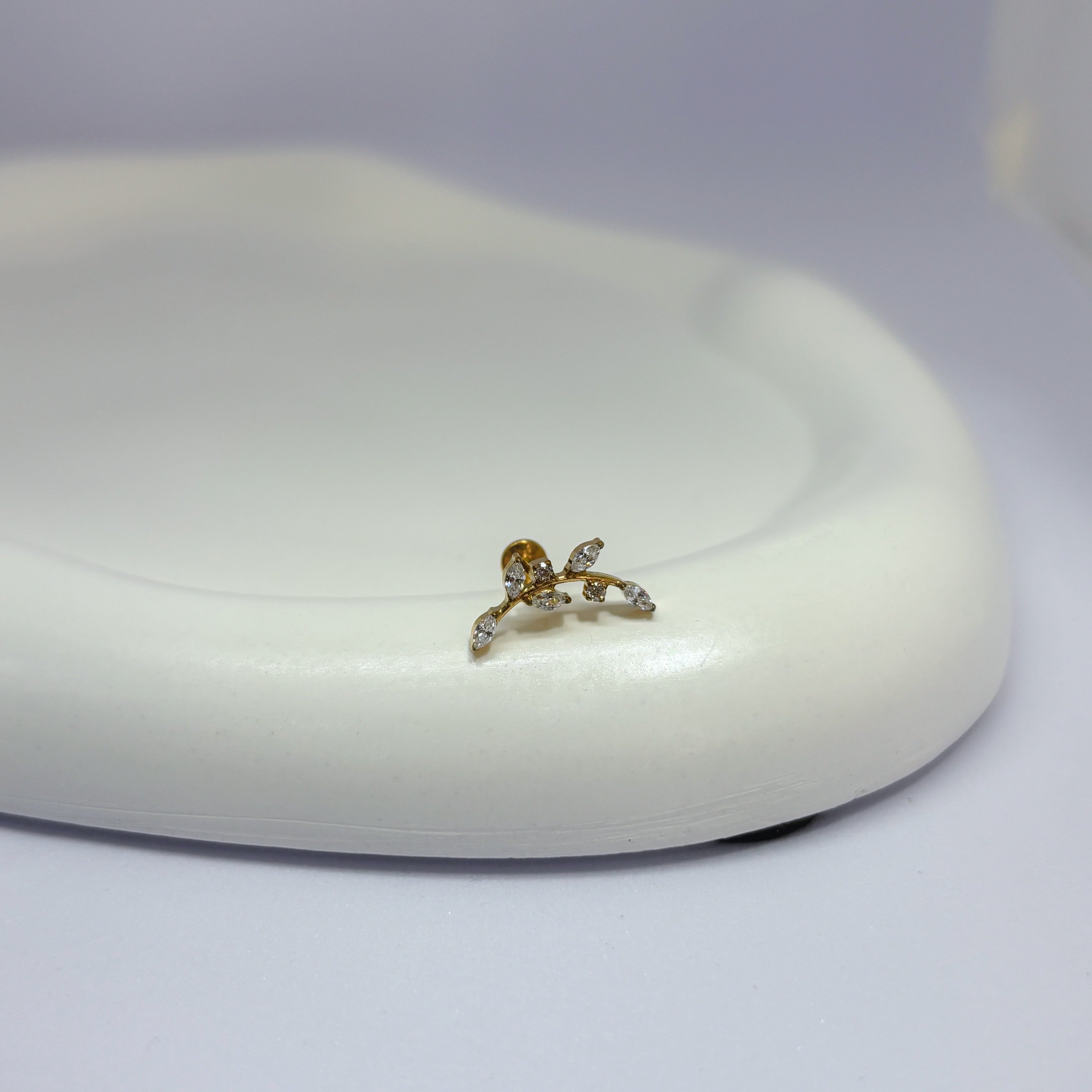 Piercing labret folha de titânio