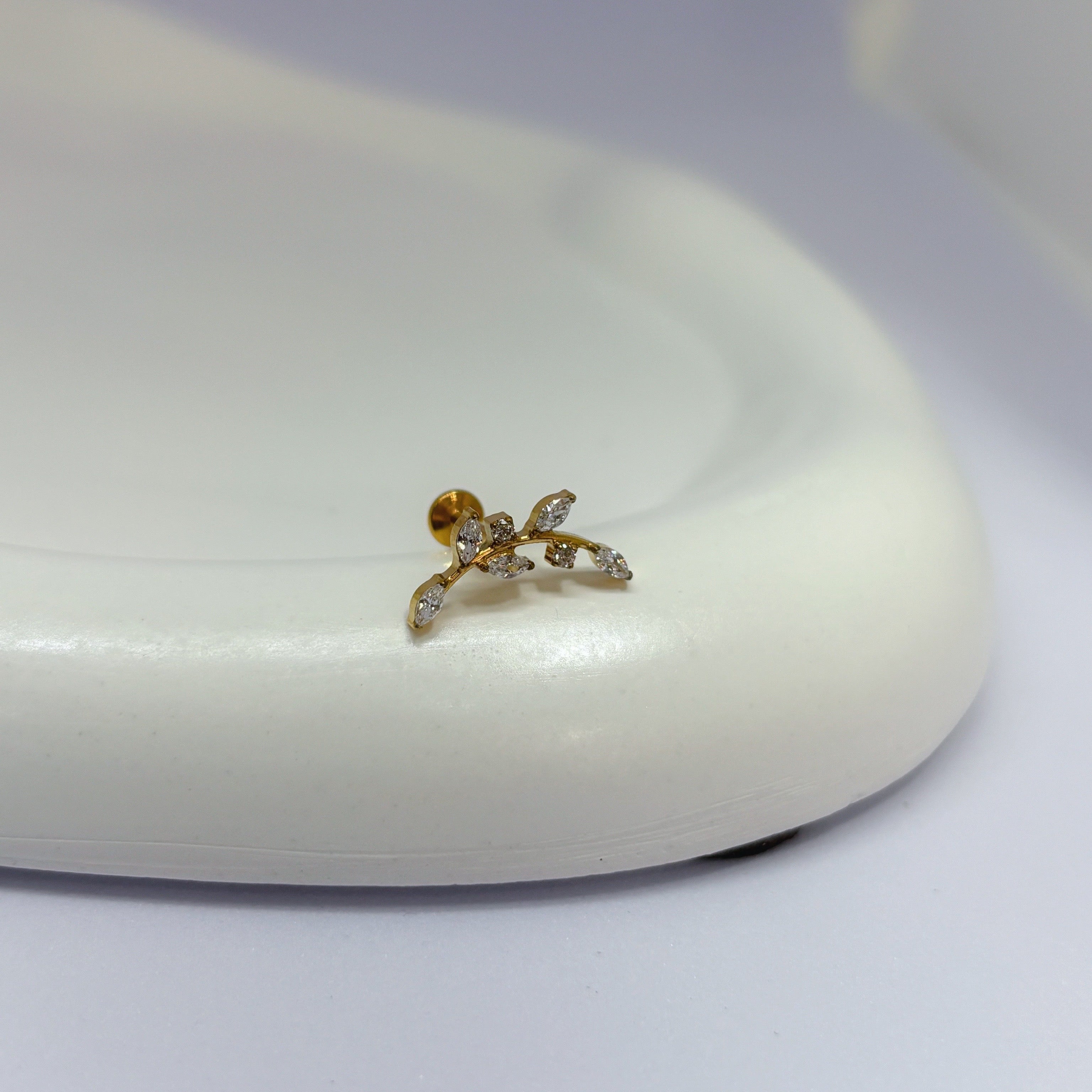 Piercing labret folha de titânio